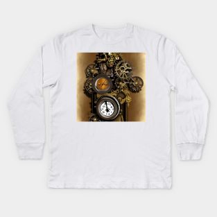 Steampunk clockwork Kids Long Sleeve T-Shirt